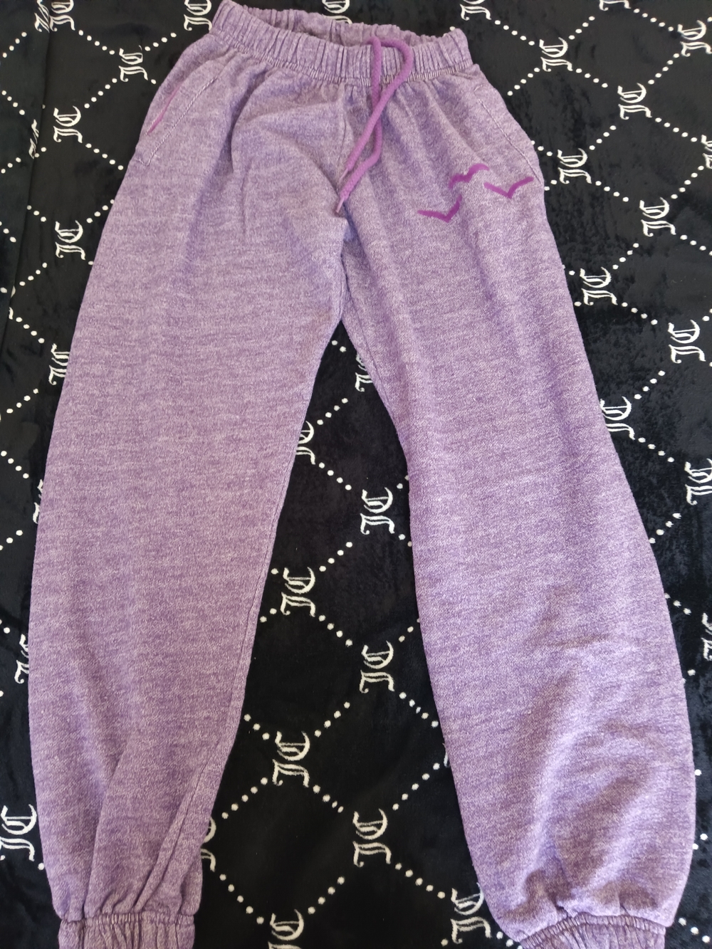 Purple Pull-On Sweatpants with Drawstring